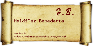 Halász Benedetta névjegykártya